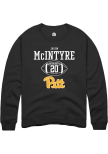 Javon Mcintyre  Rally Pitt Panthers Mens Black NIL Sport Icon Long Sleeve Crew Sweatshirt