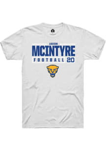 Javon Mcintyre  Pitt Panthers White Rally NIL Stacked Box Short Sleeve T Shirt