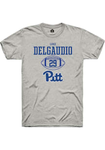Luke DelGaudio  Pitt Panthers Ash Rally NIL Sport Icon Short Sleeve T Shirt