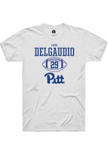 Luke DelGaudio  Pitt Panthers White Rally NIL Sport Icon Short Sleeve T Shirt