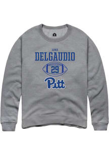 Luke DelGaudio  Rally Pitt Panthers Mens Graphite NIL Sport Icon Long Sleeve Crew Sweatshirt