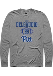Luke DelGaudio  Pitt Panthers Graphite Rally NIL Sport Icon Long Sleeve T Shirt