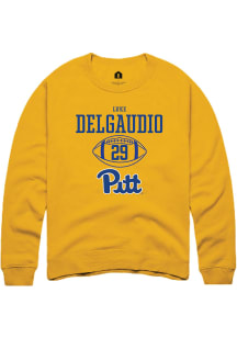 Luke DelGaudio  Rally Pitt Panthers Mens Gold NIL Sport Icon Long Sleeve Crew Sweatshirt