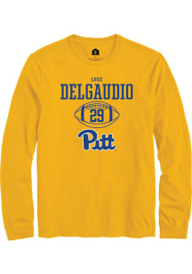 Luke DelGaudio  Pitt Panthers Gold Rally NIL Sport Icon Long Sleeve T Shirt