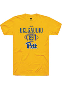 Luke DelGaudio  Pitt Panthers Gold Rally NIL Sport Icon Short Sleeve T Shirt