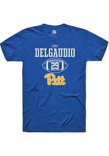 Luke DelGaudio  Pitt Panthers Blue Rally NIL Sport Icon Short Sleeve T Shirt