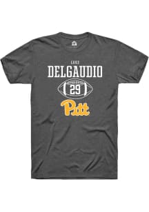 Luke DelGaudio  Pitt Panthers Dark Grey Rally NIL Sport Icon Short Sleeve T Shirt