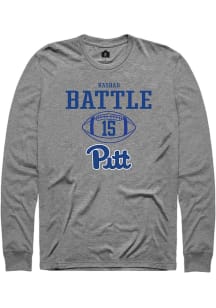 Rashad Battle  Pitt Panthers Graphite Rally NIL Sport Icon Long Sleeve T Shirt