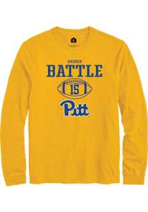Rashad Battle  Pitt Panthers Gold Rally NIL Sport Icon Long Sleeve T Shirt