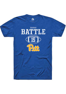Rashad Battle  Pitt Panthers Blue Rally NIL Sport Icon Short Sleeve T Shirt