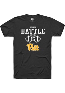 Rashad Battle  Pitt Panthers Black Rally NIL Sport Icon Short Sleeve T Shirt