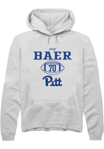 Ryan Baer  Rally Pitt Panthers Mens White NIL Sport Icon Long Sleeve Hoodie
