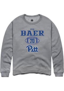 Ryan Baer  Rally Pitt Panthers Mens Graphite NIL Sport Icon Long Sleeve Crew Sweatshirt