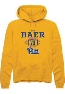 Ryan Baer  Rally Pitt Panthers Mens Gold NIL Sport Icon Long Sleeve Hoodie