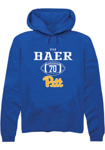 Ryan Baer  Rally Pitt Panthers Mens Blue NIL Sport Icon Long Sleeve Hoodie