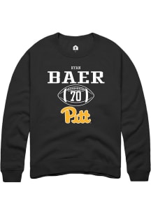 Ryan Baer  Rally Pitt Panthers Mens Black NIL Sport Icon Long Sleeve Crew Sweatshirt