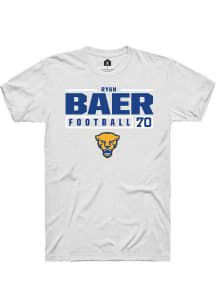 Ryan Baer  Pitt Panthers White Rally NIL Stacked Box Short Sleeve T Shirt