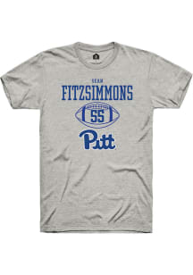Sean FitzSimmons  Pitt Panthers Ash Rally NIL Sport Icon Short Sleeve T Shirt