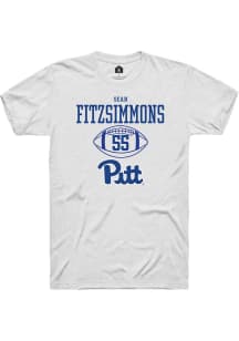 Sean FitzSimmons  Pitt Panthers White Rally NIL Sport Icon Short Sleeve T Shirt
