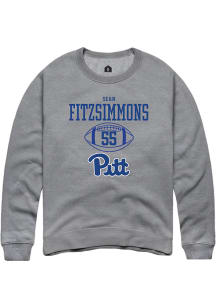 Sean FitzSimmons  Rally Pitt Panthers Mens Graphite NIL Sport Icon Long Sleeve Crew Sweatshirt