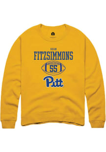 Sean FitzSimmons  Rally Pitt Panthers Mens Gold NIL Sport Icon Long Sleeve Crew Sweatshirt