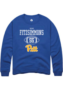 Sean FitzSimmons  Rally Pitt Panthers Mens Blue NIL Sport Icon Long Sleeve Crew Sweatshirt
