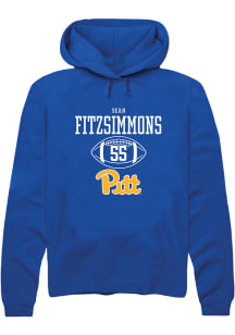 Sean FitzSimmons  Rally Pitt Panthers Mens Blue NIL Sport Icon Long Sleeve Hoodie