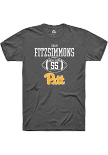 Sean FitzSimmons  Pitt Panthers Dark Grey Rally NIL Sport Icon Short Sleeve T Shirt