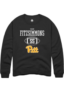 Sean FitzSimmons  Rally Pitt Panthers Mens Black NIL Sport Icon Long Sleeve Crew Sweatshirt