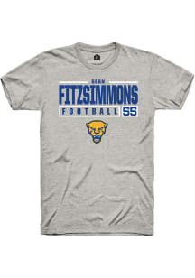 Sean FitzSimmons  Pitt Panthers Ash Rally NIL Stacked Box Short Sleeve T Shirt