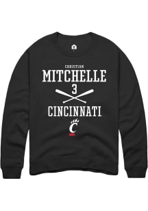 Christian Mitchelle  Rally Cincinnati Bearcats Mens Black NIL Sport Icon Long Sleeve Crew Sweatshi..