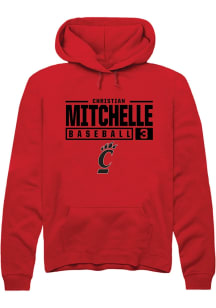 Christian Mitchelle  Rally Cincinnati Bearcats Mens Red NIL Stacked Box Long Sleeve Hoodie
