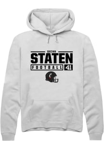 Quinn Staten  Rally Cincinnati Bearcats Mens White NIL Stacked Box Long Sleeve Hoodie