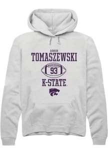 Asher Tomaszewski  Rally K-State Wildcats Mens White NIL Sport Icon Long Sleeve Hoodie