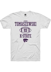 Asher Tomaszewski  K-State Wildcats White Rally NIL Sport Icon Short Sleeve T Shirt