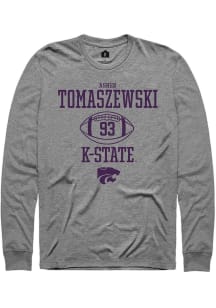 Asher Tomaszewski  K-State Wildcats Graphite Rally NIL Sport Icon Long Sleeve T Shirt
