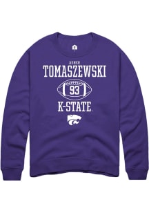 Asher Tomaszewski  Rally K-State Wildcats Mens Purple NIL Sport Icon Long Sleeve Crew Sweatshirt