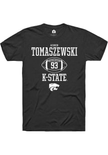 Asher Tomaszewski  K-State Wildcats Black Rally NIL Sport Icon Short Sleeve T Shirt