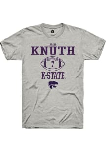 Jacob Knuth  K-State Wildcats Ash Rally NIL Sport Icon Short Sleeve T Shirt