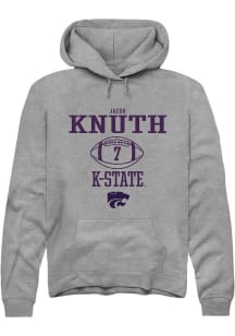 Jacob Knuth  Rally K-State Wildcats Mens Graphite NIL Sport Icon Long Sleeve Hoodie
