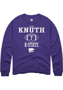 Jacob Knuth  Rally K-State Wildcats Mens Purple NIL Sport Icon Long Sleeve Crew Sweatshirt