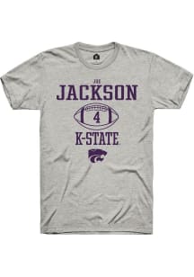 Joe Jackson  K-State Wildcats Ash Rally NIL Sport Icon Short Sleeve T Shirt