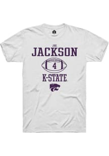 Joe Jackson  K-State Wildcats White Rally NIL Sport Icon Short Sleeve T Shirt