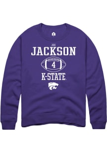 Joe Jackson  Rally K-State Wildcats Mens Purple NIL Sport Icon Long Sleeve Crew Sweatshirt