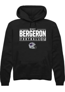 Mikey Bergeron  Rally K-State Wildcats Mens Black NIL Stacked Box Long Sleeve Hoodie