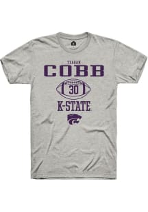 Teagan Cobb  K-State Wildcats Ash Rally NIL Sport Icon Short Sleeve T Shirt