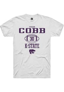 Teagan Cobb  K-State Wildcats White Rally NIL Sport Icon Short Sleeve T Shirt