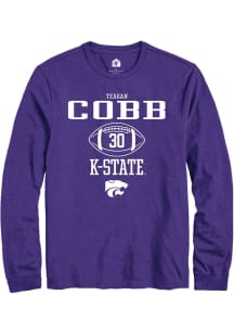 Teagan Cobb  K-State Wildcats Purple Rally NIL Sport Icon Long Sleeve T Shirt