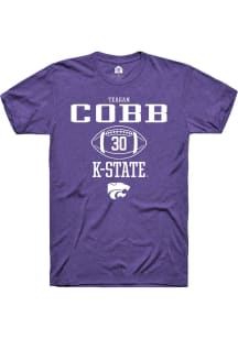 Teagan Cobb  K-State Wildcats Purple Rally NIL Sport Icon Short Sleeve T Shirt
