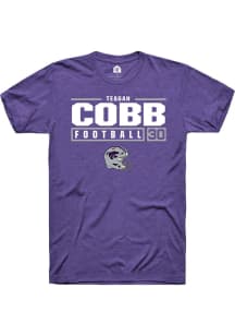 Teagan Cobb  K-State Wildcats Purple Rally NIL Stacked Box Short Sleeve T Shirt